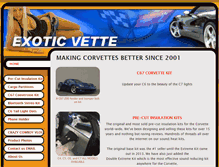Tablet Screenshot of exoticvette.com